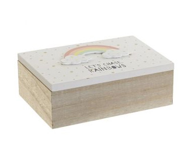 Caja madera personalizada arcoíris - Yelocai